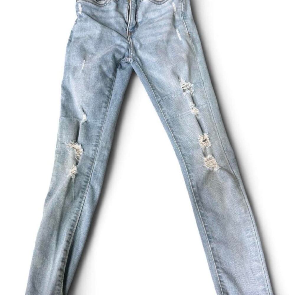 Levi’s 720 High-Rise Super Skinny Jeans Women’s Size 8 Light Wash Distressed
